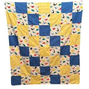 Handmade Dinosaur Quilt 46”x40”